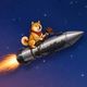 Flying Space Doge logo